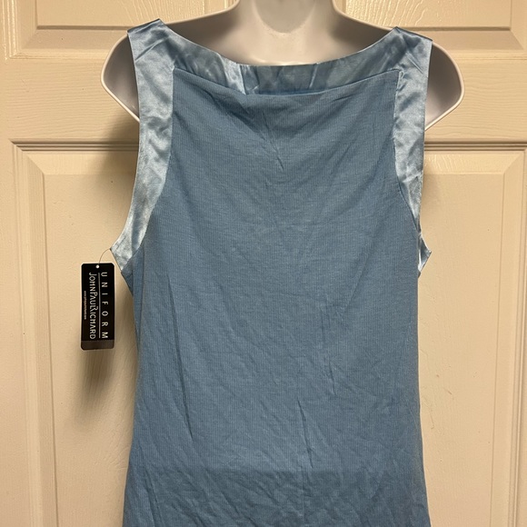 Uniform By John Paul Richard Blue Ribbed Tank - Picture 6 of 9